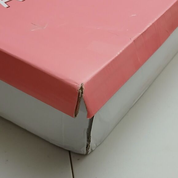 Allegra K Burgundy Patent Lace-Up Combat Boots Block Heel Lug Sole Size 10 - Picture 12 of 16